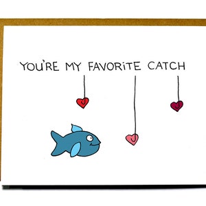 JewelryEveryday Portachiavi In Alluminio Timbrato A Mano 'My Favorite Catch' Con Ciondolo Pesce – Regalo Per Coppie