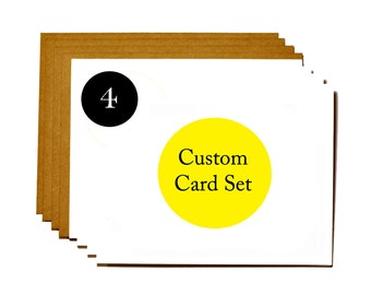 Set of 4 cards - save 10% sale!