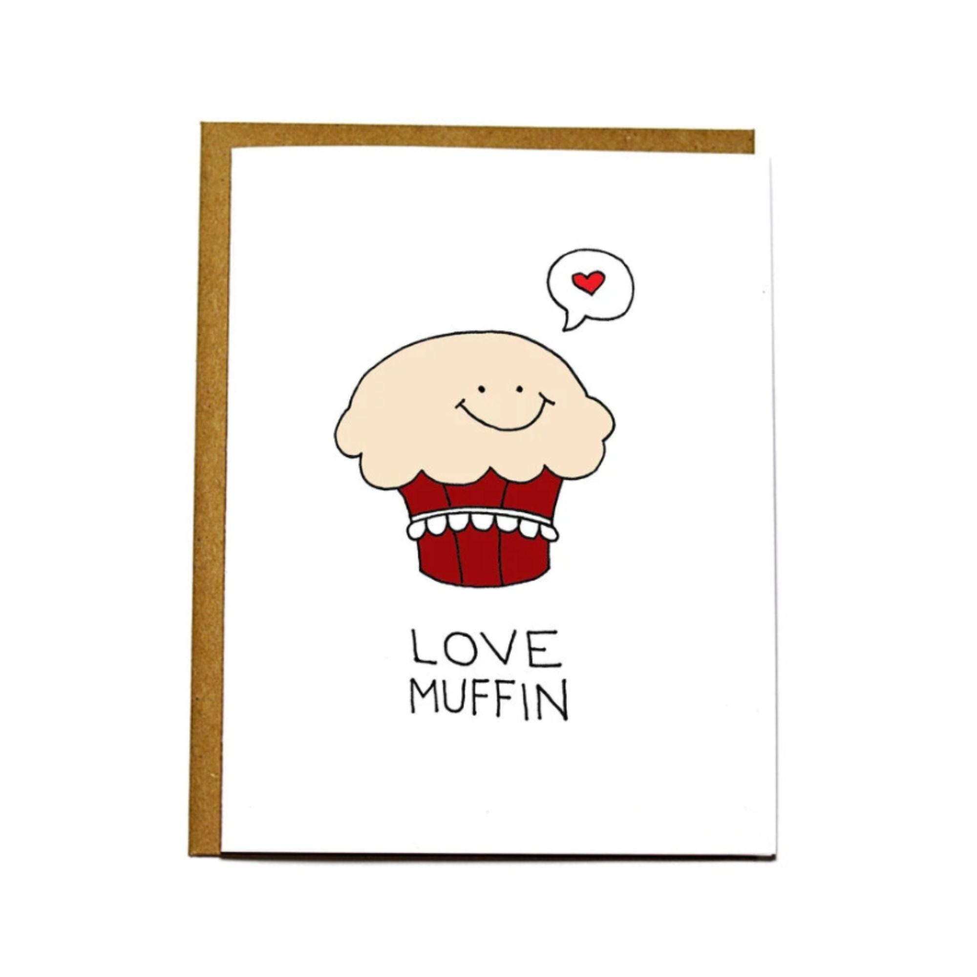 muffin Love ＊^^＊です。 Valentine's Day Card - Love Muffin - Etsy