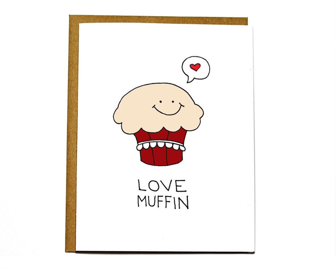 Valentine's Day Card Love Muffin Etsy
