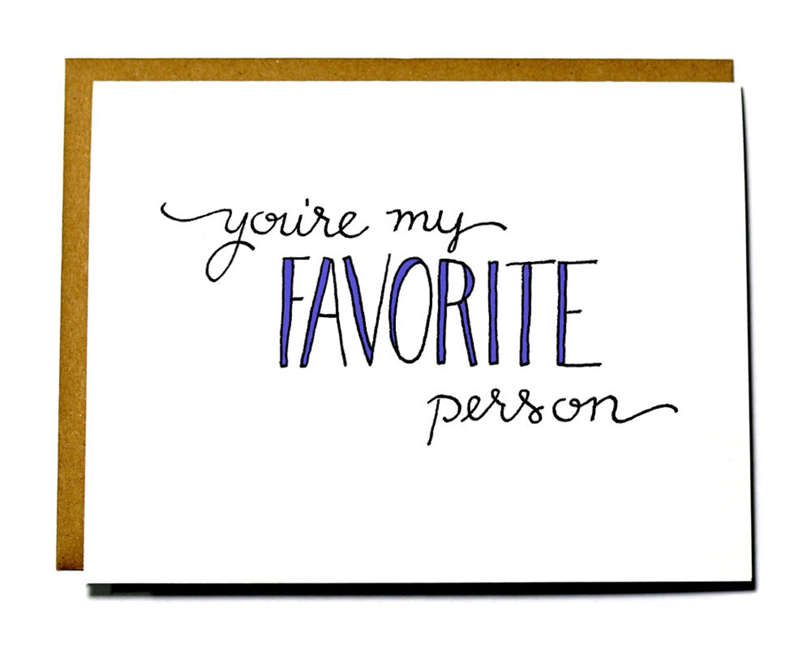 You're My Favorite Person Sweet Valentine's Day Card Etsy
