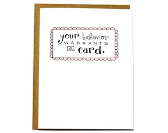 Funny thank you card