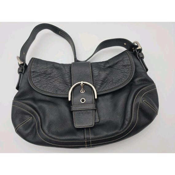 Vintage Coach SoHo Y2K Signature Flap Buckle Shoulde… - Gem