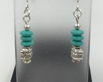Turquoise & silver earrings