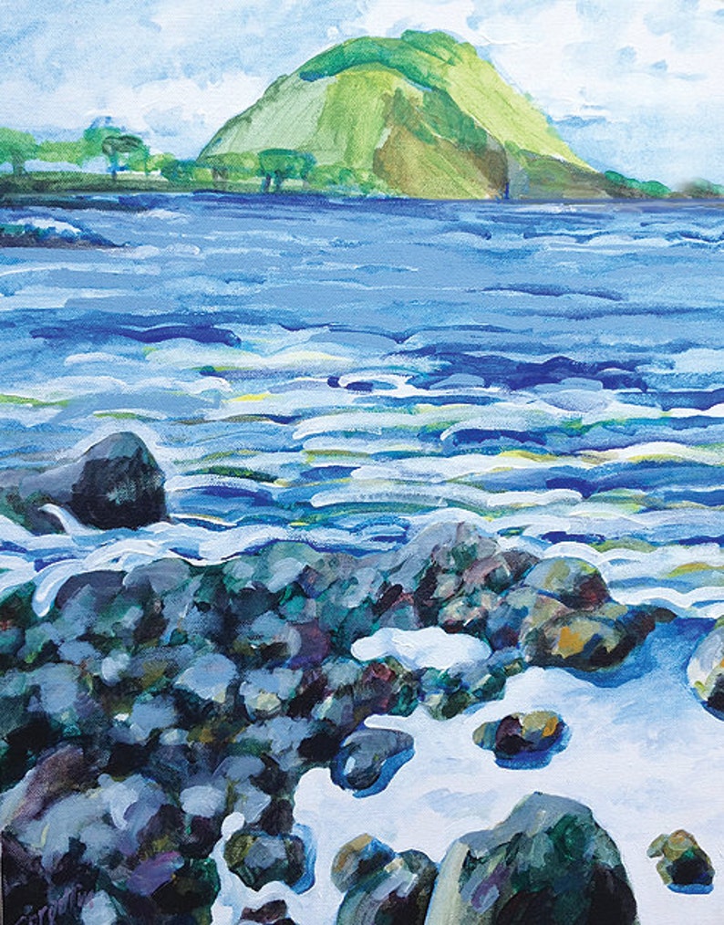 Original Painting Makena Puu Olai early morning image 1