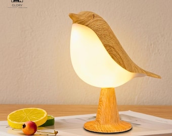 LED Touch Control Bird Lamp Art Deco 3 Level Dimmable Cordless Desk Night Light