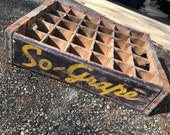 Very Rare Vintage 1940 39 s So Grape Soda Wood Crate