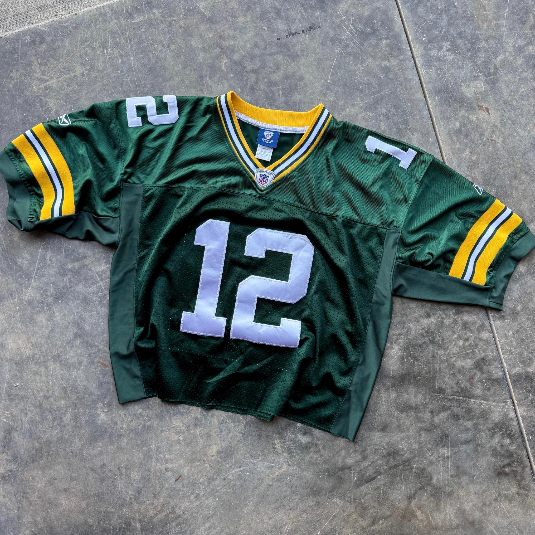 Vintage 00's NFL Green Bay Packers #12 Football Custom Crop Jersey