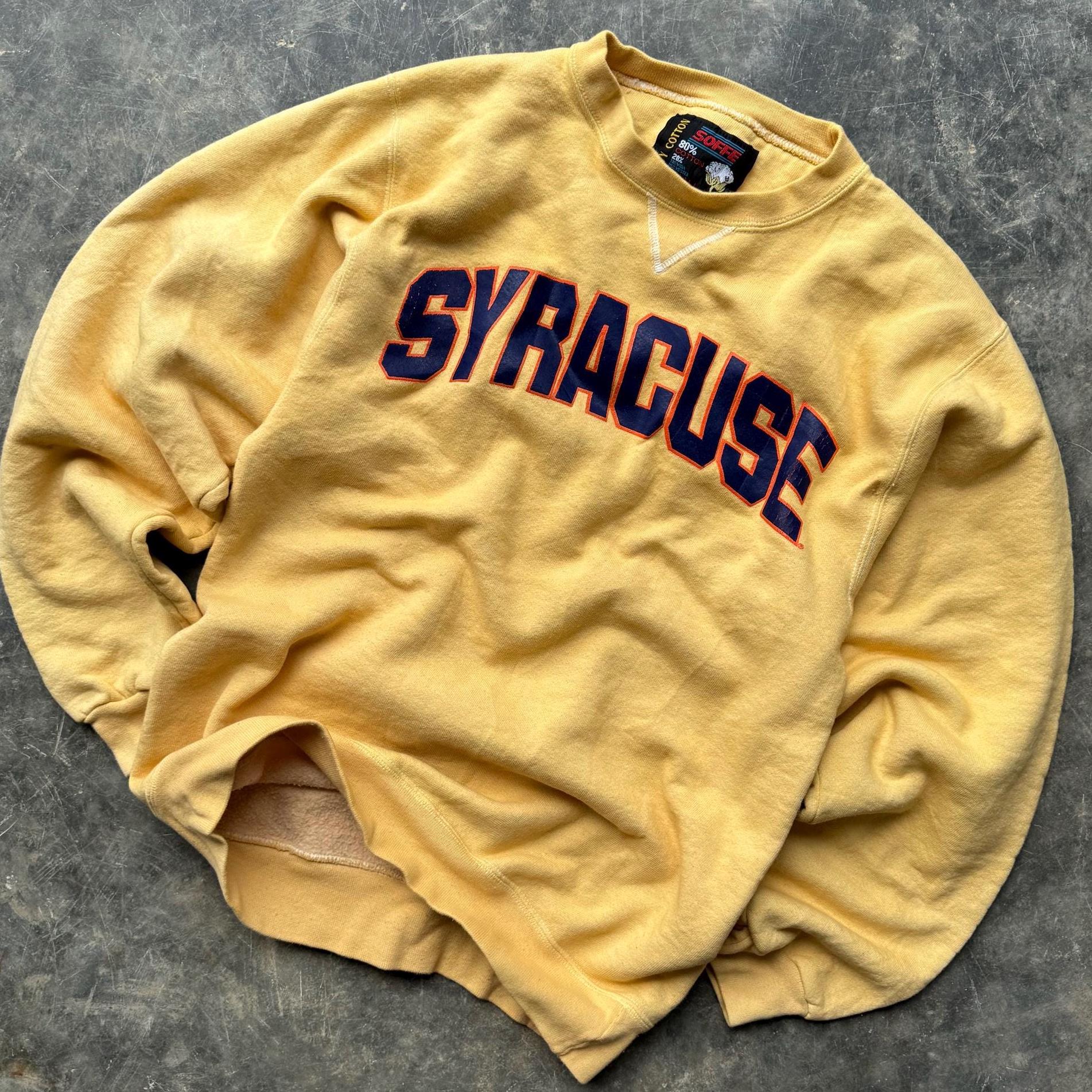 Vintage 90's Syracuse Orangemen University Custom Dyed Crewneck
