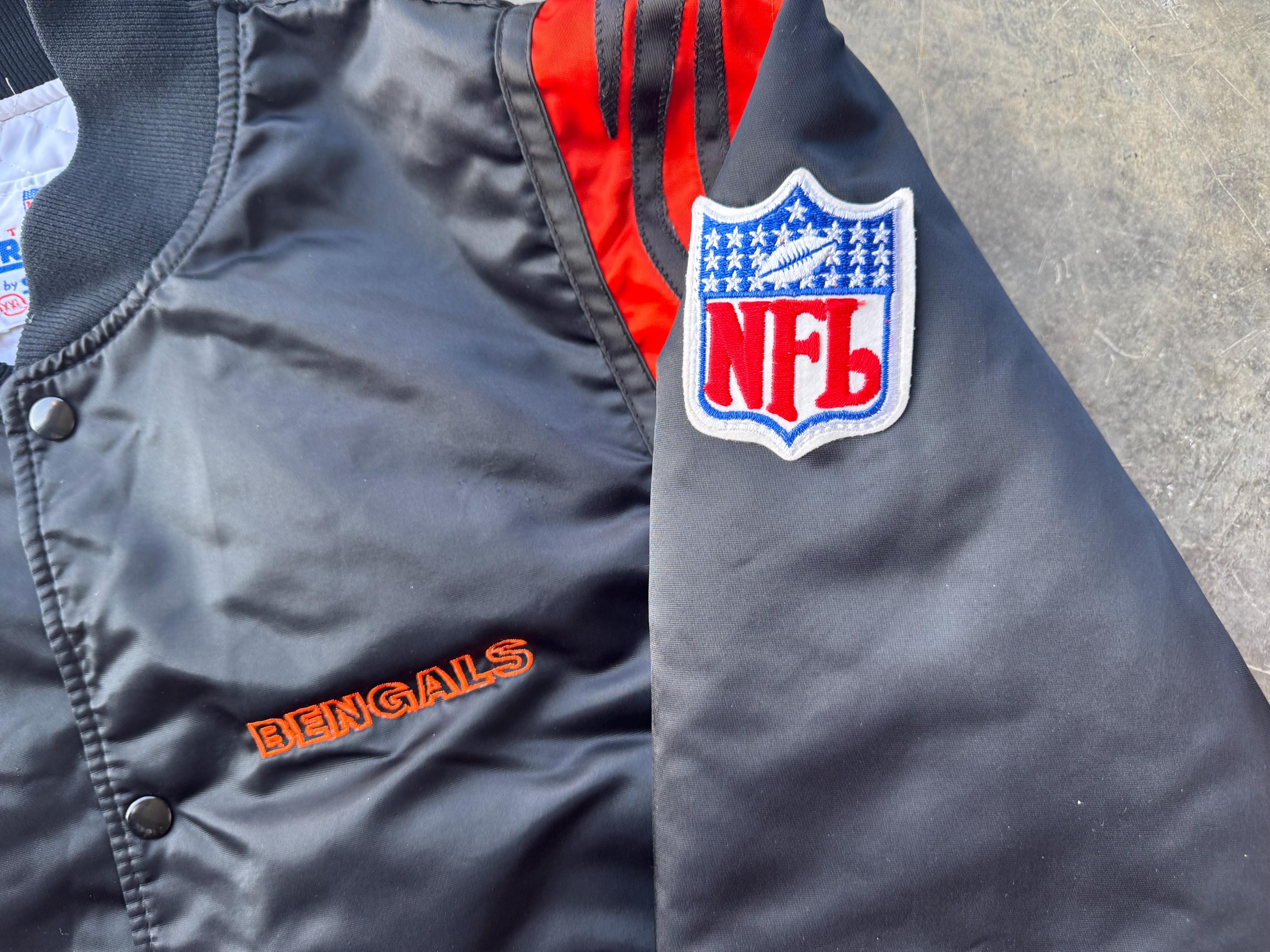 Vintage 90s Cincinnati Bengals Embroidered Satin Starter Jacket