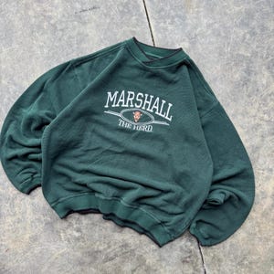 Vintage 90’s Marshall Thundering Herd University  Embroidered Sweatshirt Crewneck