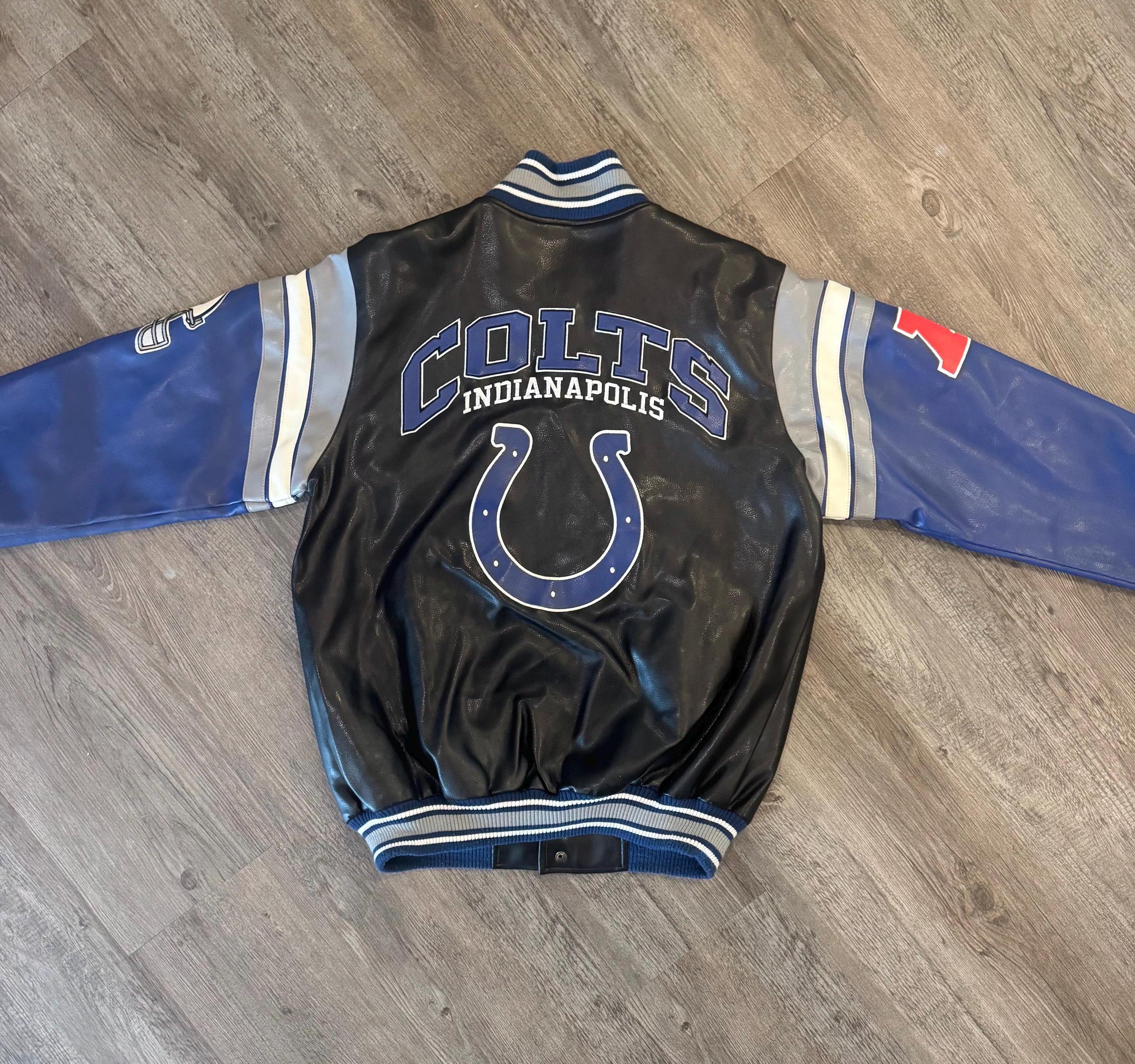 Vintage 90's Very Rare NFL Indianapolis Colts Embroidered Faux