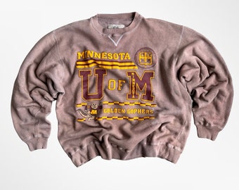 Vintage 90’s Minnesota Golden Gophers Dye Crewneck Sweatshirt XL