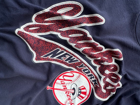 Vintage 90's New York Yankees Baseball Script MLB Rare Mesh Jersey