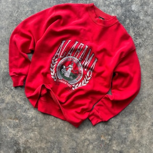 Vintage 80’s NCAA Alabama Crimson Tide University Seal Rare Crewneck Sweatshirt XL