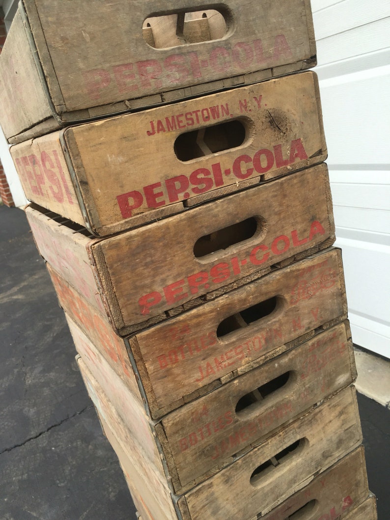 10 Vintage Pepsi Cola Wood Soda Pop Crate With 24 Dividers Etsy