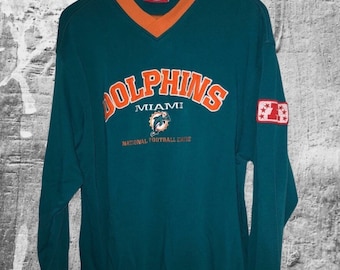 Vintage 00’s NFL Miami Dolphins Football Embroidered Crewneck Sweatshirt Large