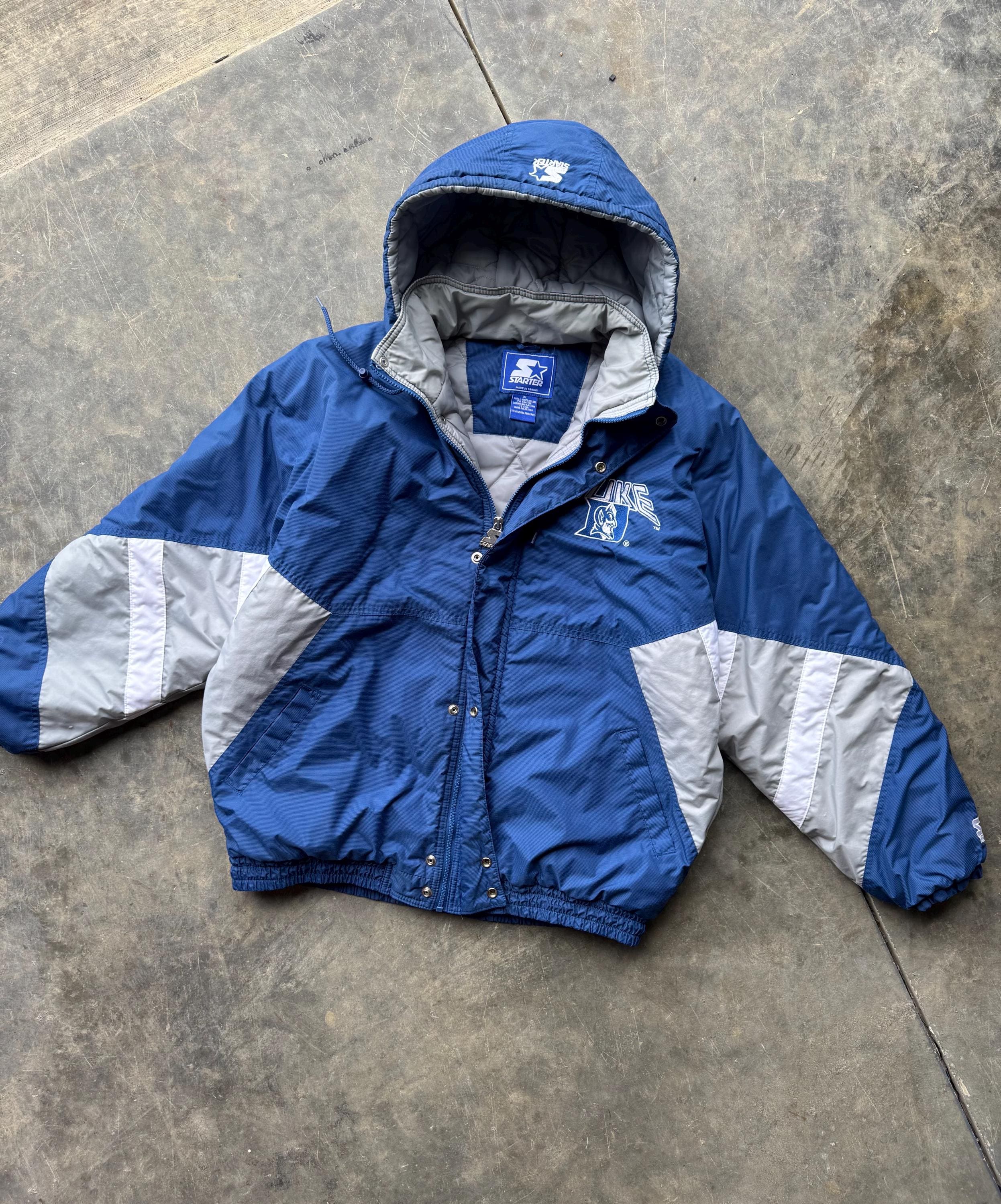 Vintage 90's Very Rare Starter Duke University Blue Devils Puffer