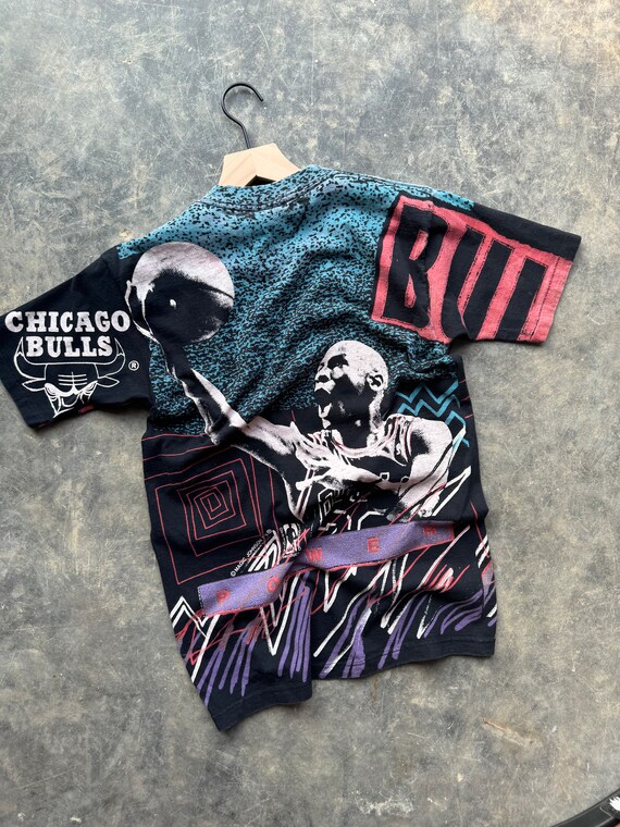 トップス MAGIC JOHNSON T's BULLS T-shirt 90s VINTAGE 90s MAGIC JOHNSON TS MICHAEL JORDAN AOP T-SHIRT XL