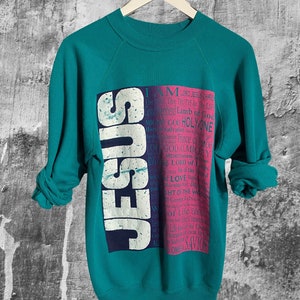 Vintage 90’s Jesus Peace Crewneck Sweatshirt Large