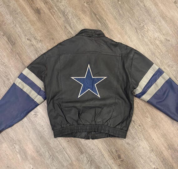 Vintage 90's Pro Player NFL Dallas Cowboys Football Leather Jacket