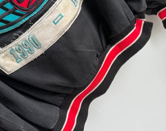 Vintage 90's Chicago Bulls Leather Varsity Jacket - Jeff Hamilton