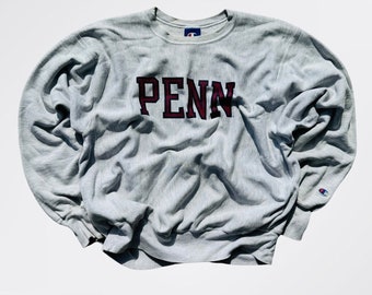 Vtg 90s Champion Penn University Crewneck Sweatshirt Size Large