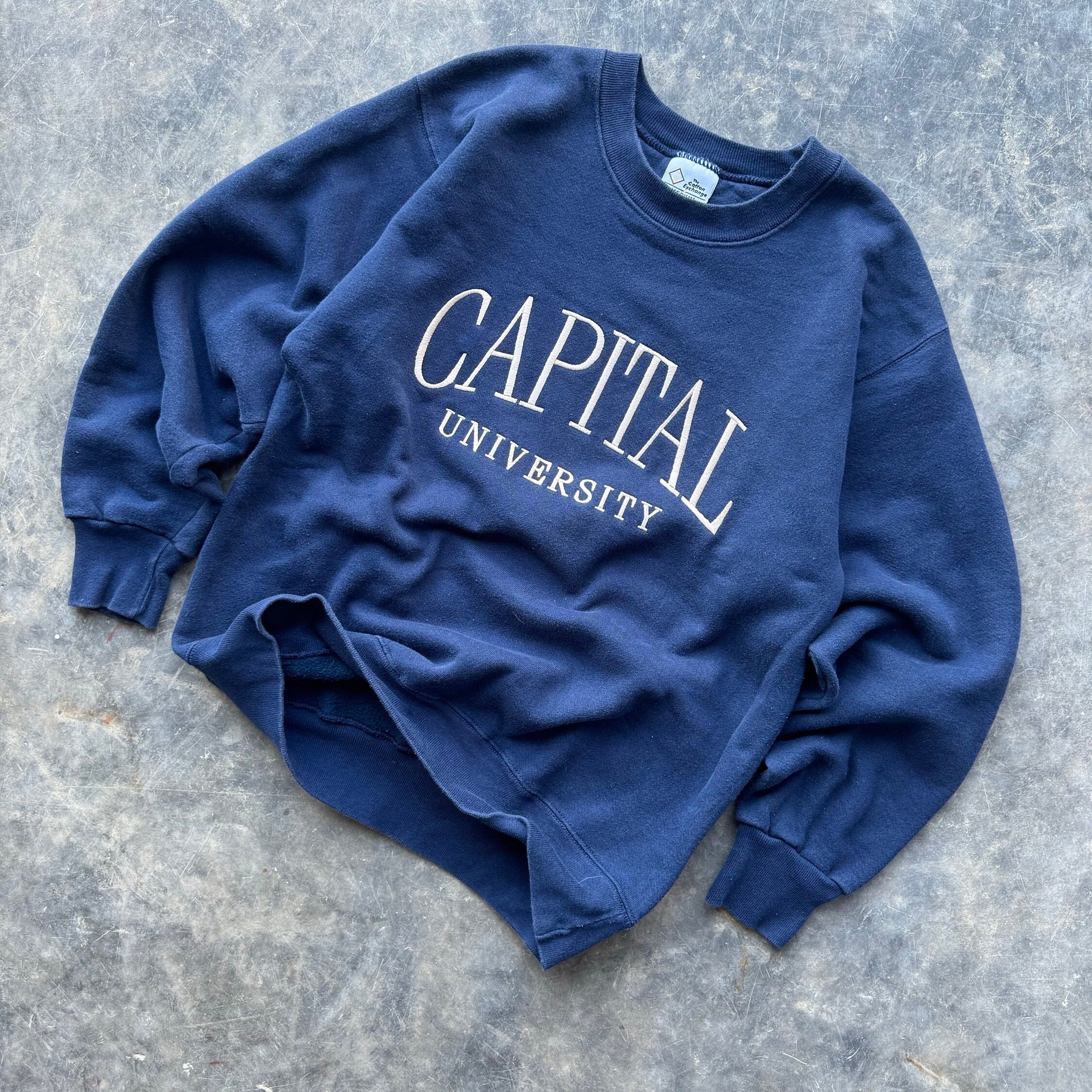 Vintage 90s Capital University Rare Crewneck Sweatshirt Medium Etsy