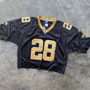 Vintage 00’s New Orleans Saints NFL Football  Custom Crop Style #28 Stitched Jersey XL