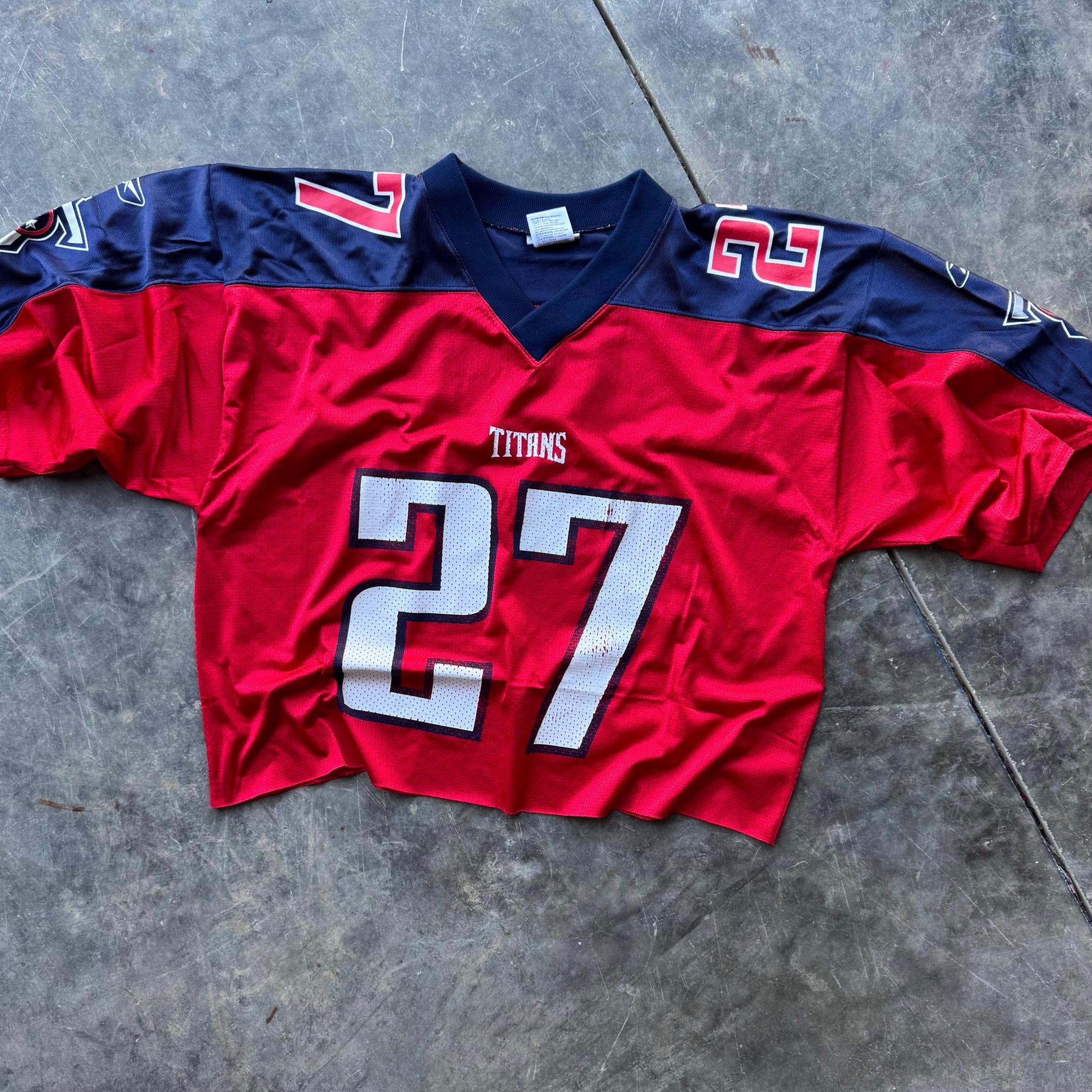 Vintage 00's Tennessee Titans NFL Reebok Football Custom Crop #27