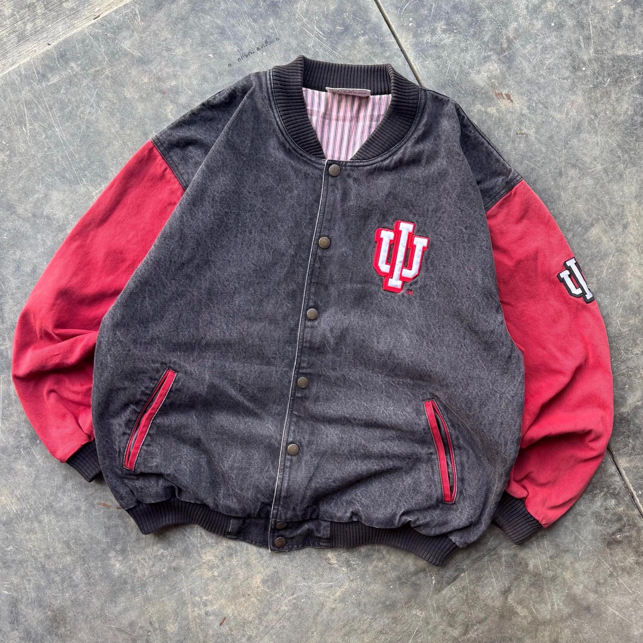 Vintage 90's Indiana Hoosiers University Embroidered Canvas Denim