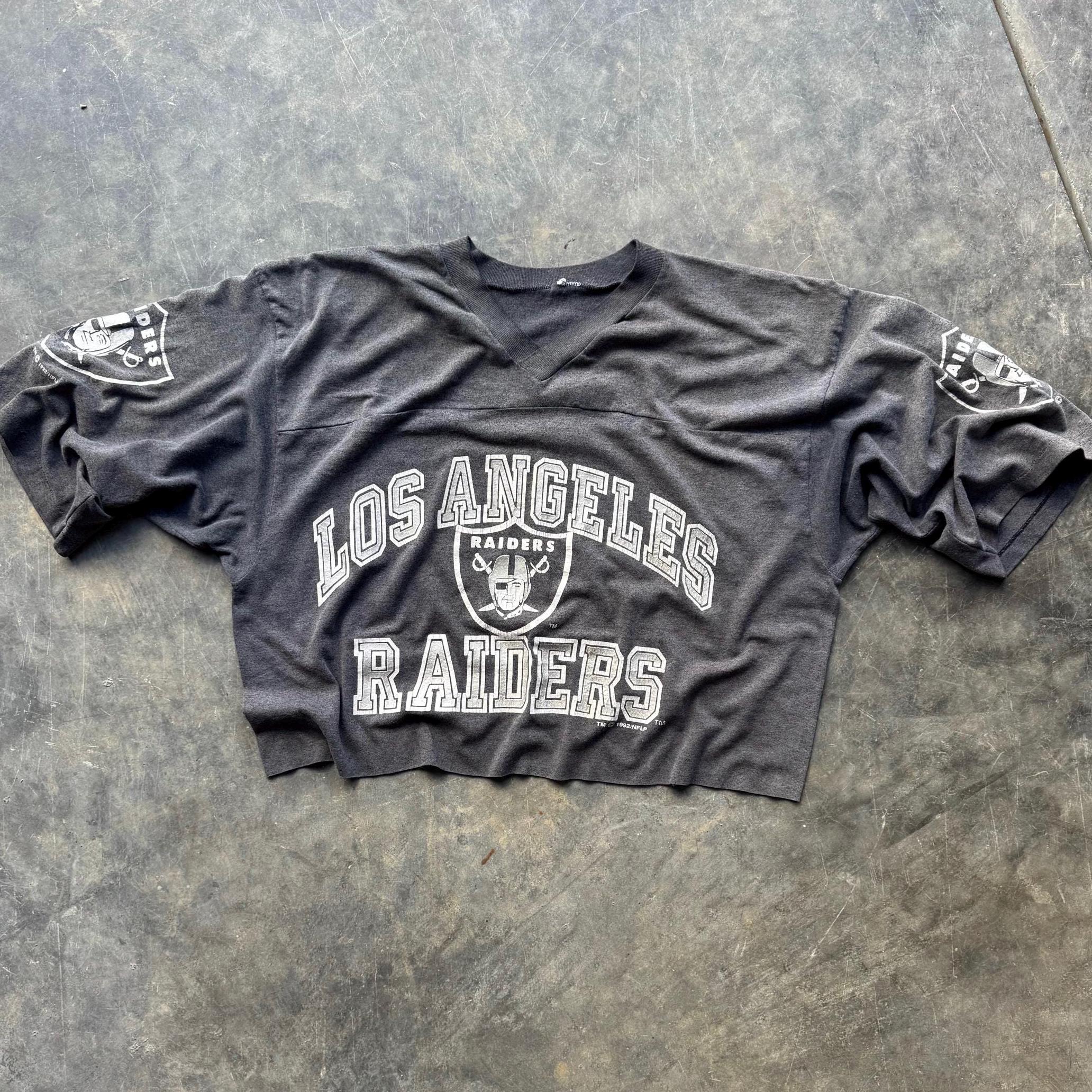 Vintage 90's NFL Los Angeles Las Vegas Raiders Custom Crop Raglan