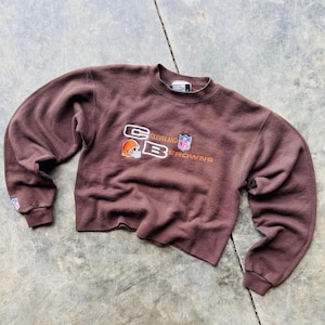 Vintage 90’s Cleveland Browns NFL Football Crop Crewneck Sweatshirt