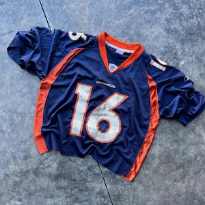 Vintage 90’s Denver Broncos NFL Football Custom Crop #16 Jake Plummer Jersey
