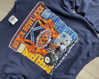 Vintage 90's Super Bowl XXX Pittsburgh Steelers Dallas Cowboys NFL