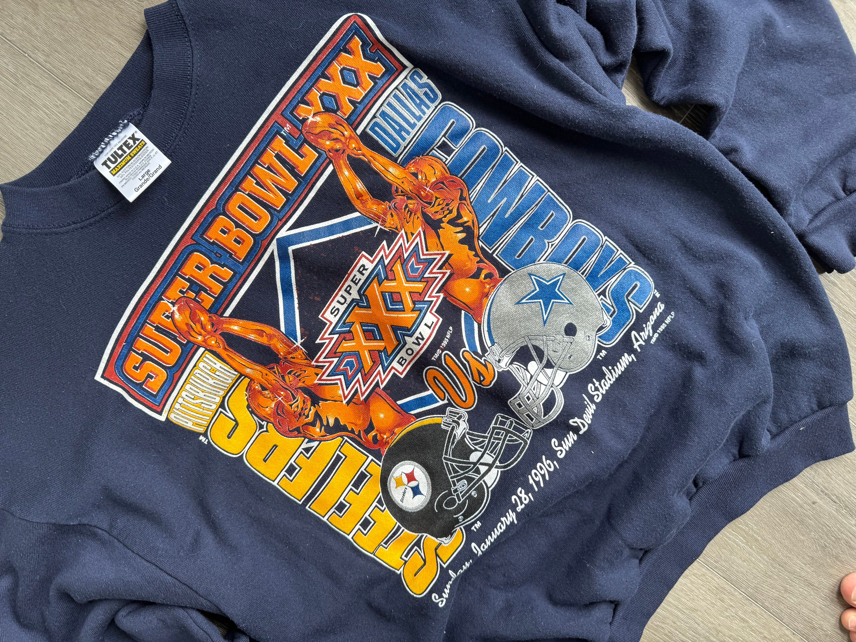 Vintage 90's Super Bowl XXX Pittsburgh Steelers Dallas Cowboys NFL