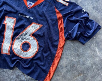 Vintage 90's Denver Broncos NFL Football Custom Crop #16 Jake