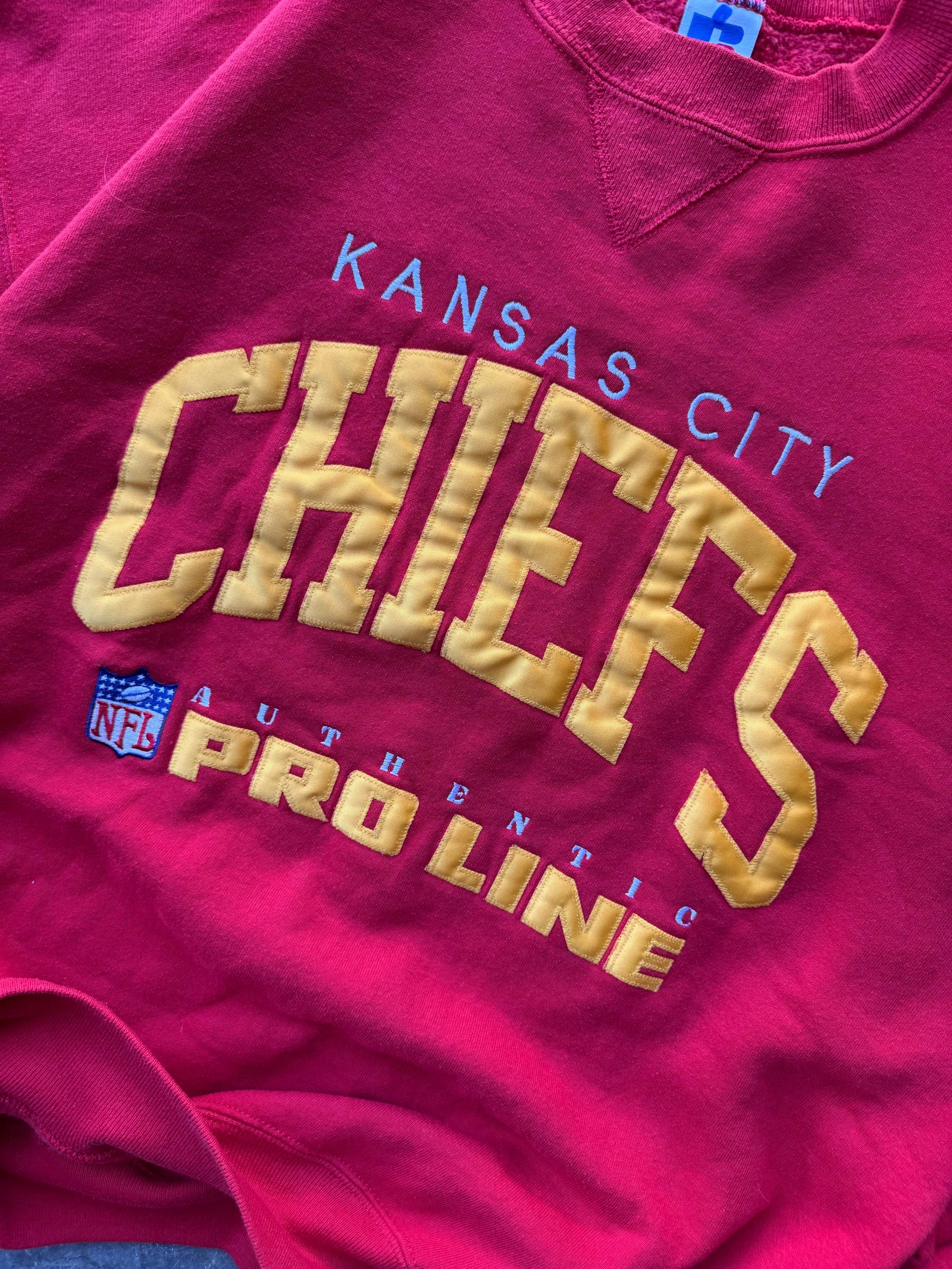Vintage 90s NFL Kansas City Chiefs Embroidered Crewneck Sweatshirt