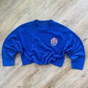 New York Knicks Vintage Crop Style Fleece Crewneck Large/XL