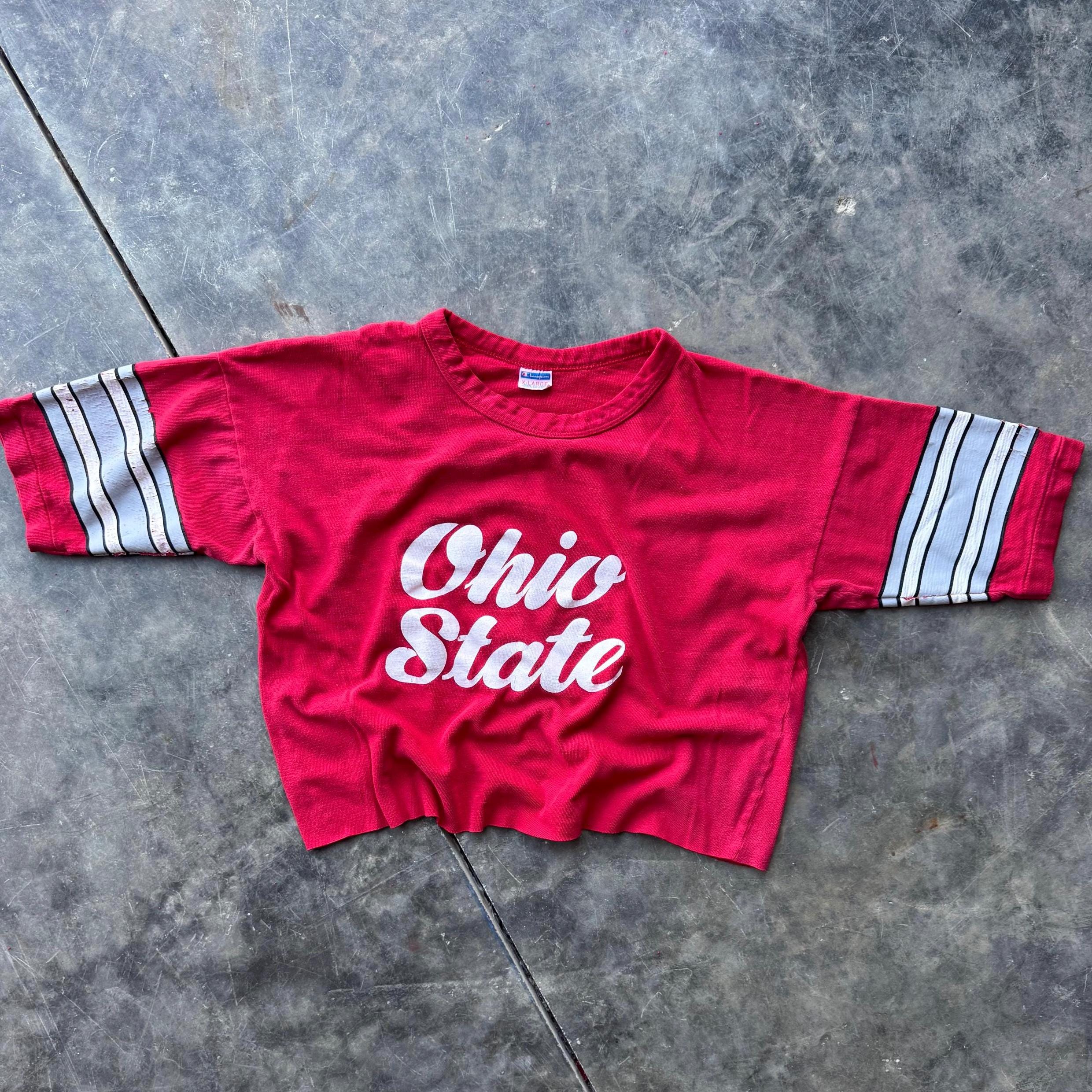 Vintage 80's Champion Rare Ohio State Buckeyes University Crop