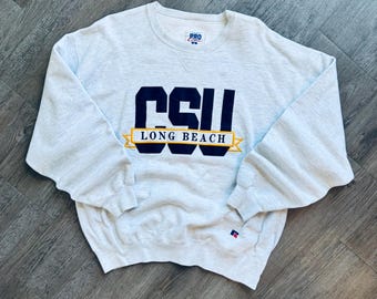 Vintage 90s CSU Long Beach Russell Athletic Crewneck Sweatshirt