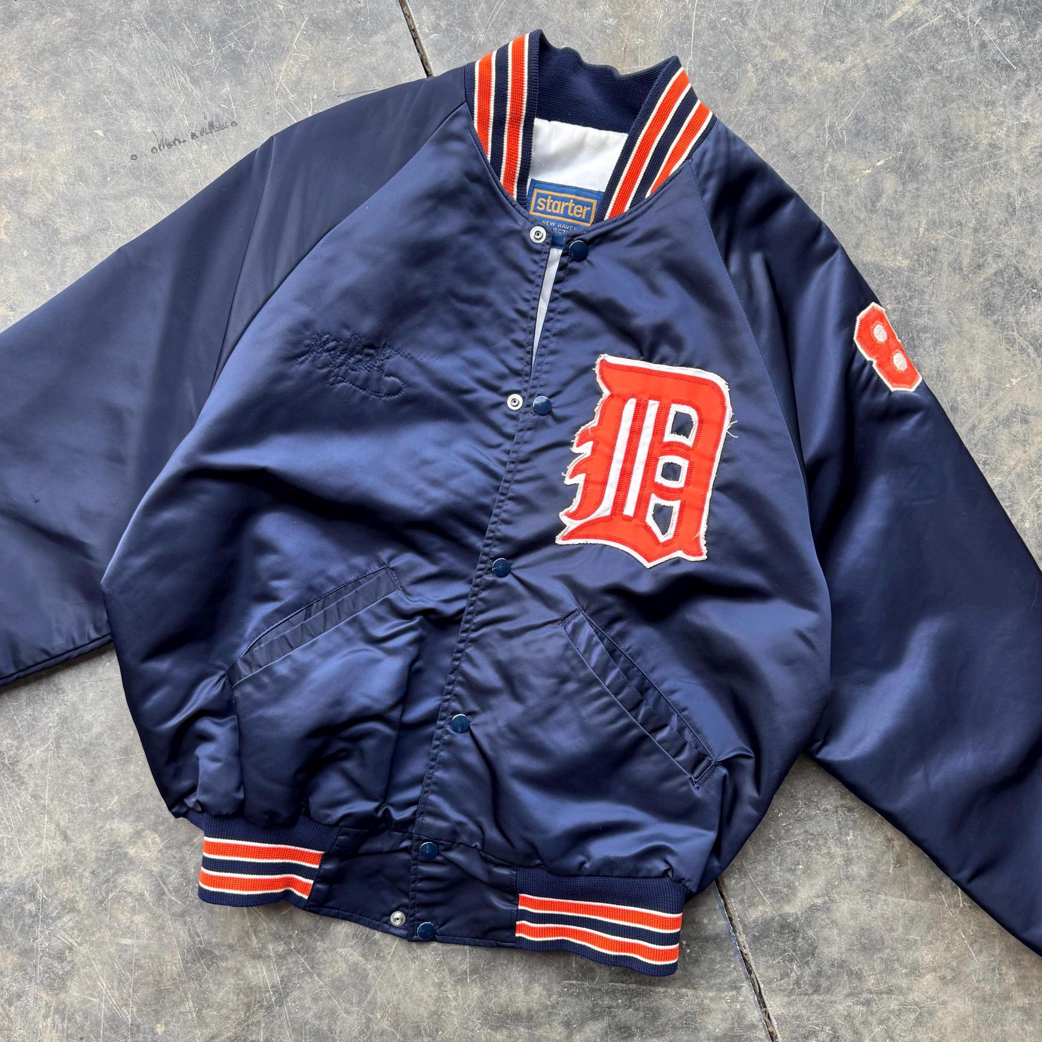 Vintage 80's Starter Detroit Tigers MLB Baseball Embroidered Satin