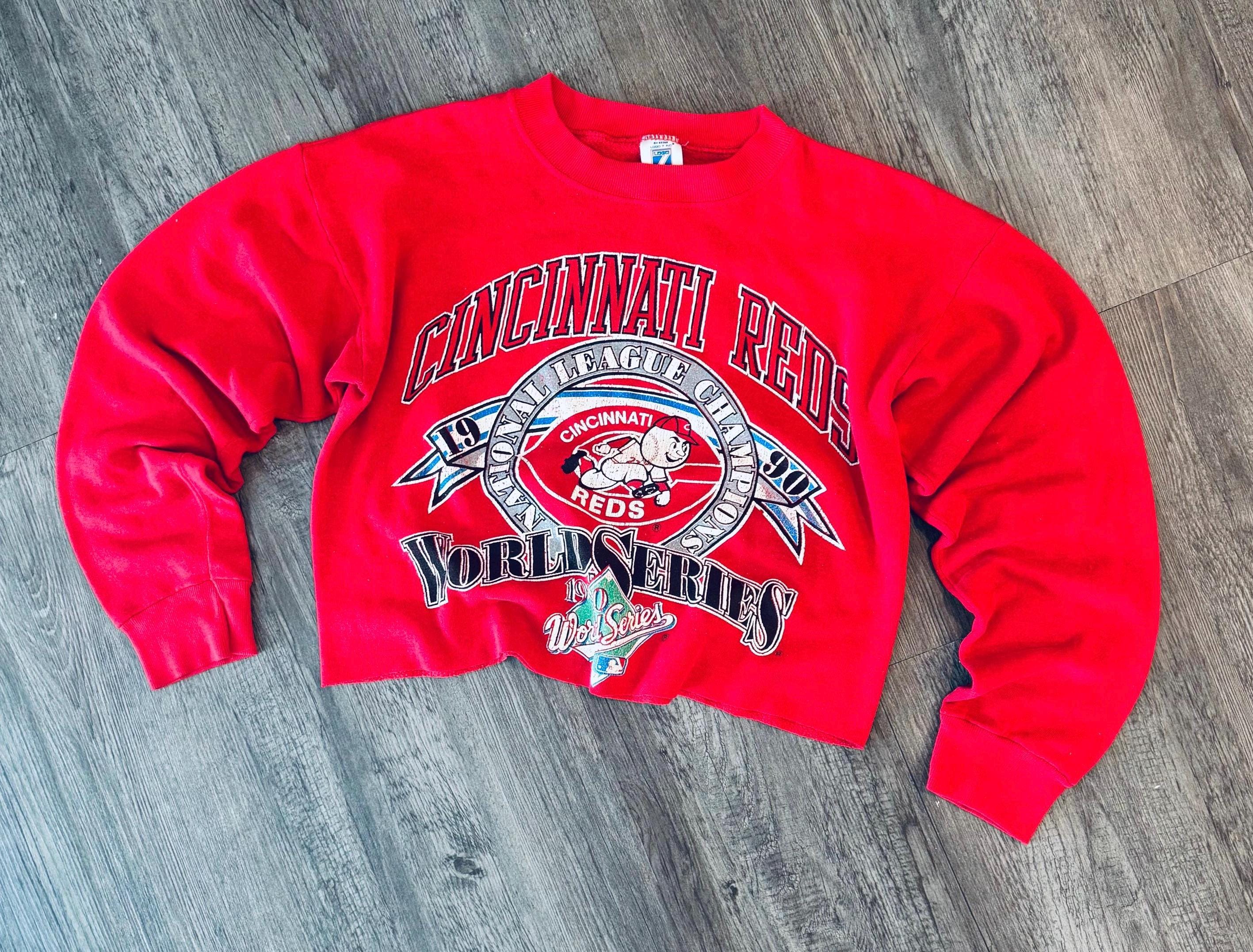 【激レア】90年代ガボラトリー×BIG RED MACHINEコラボスウェットS Vintage Rare 90's MLB Cincinnati Reds World Series Crop Crewneck