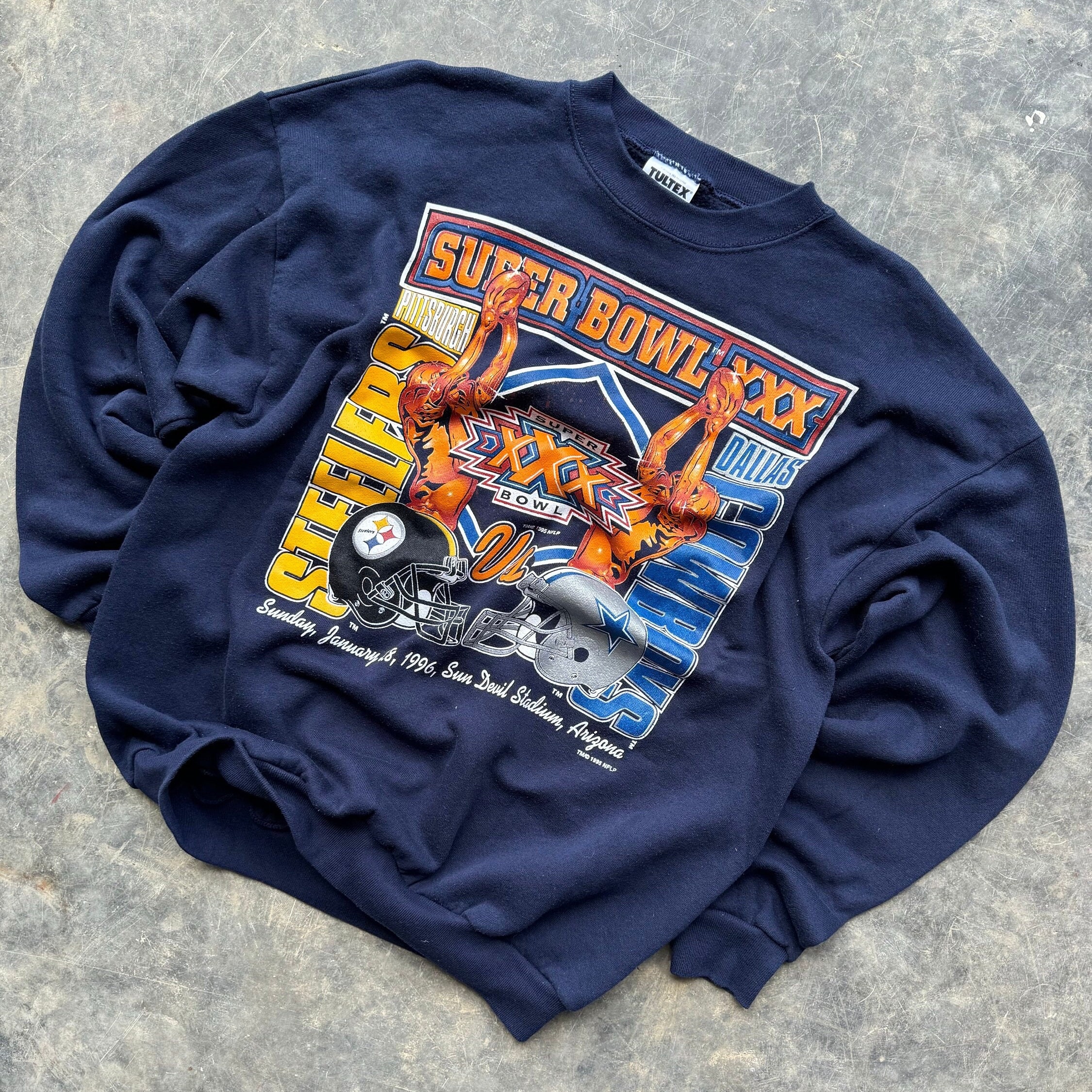 Vintage 90's Super Bowl XXX Pittsburgh Steelers Dallas Cowboys NFL