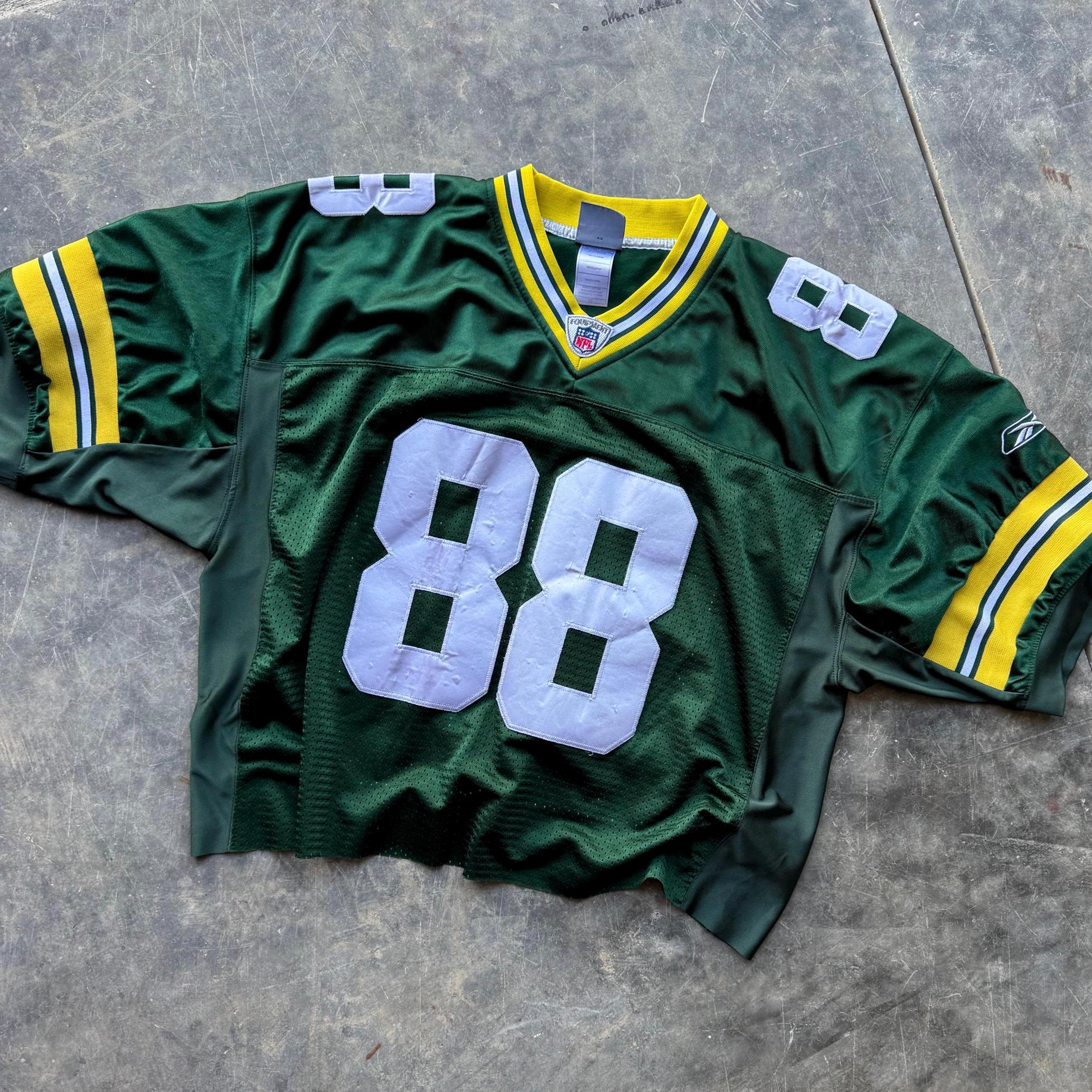 Vintage 00's NFL Green Bay Packers Football Custom Crop #88 Jersey