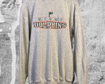 Vintage 00’s NFL Miami Dolphins Football Embroidered Crewneck Sweatshirt XL