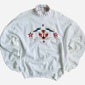 Vintage 90’s Nautical Sailing Destination Summer Turtleneck Sweatshirt Large