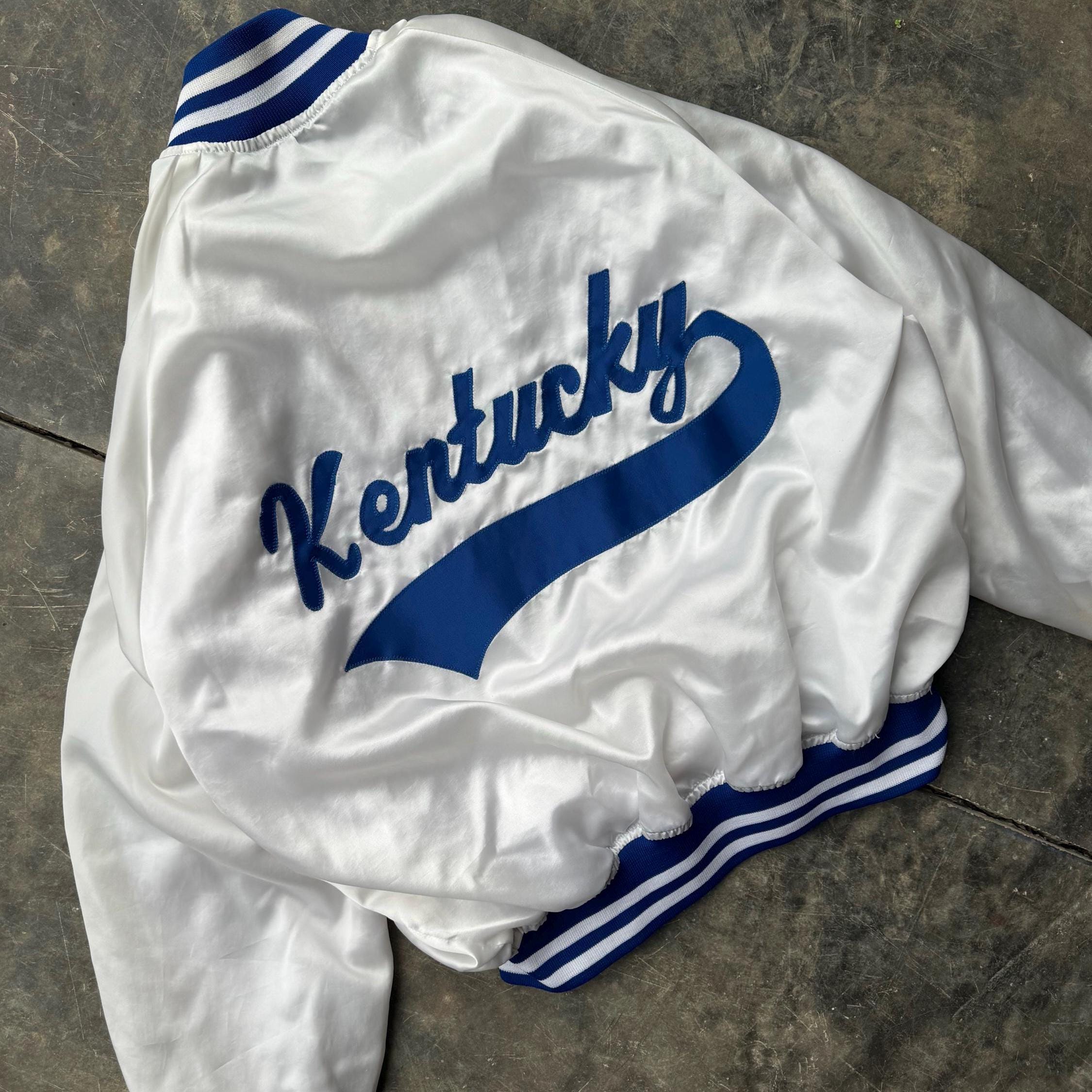 Vintage 70s Kemtucky Wildcats University Very Rare Satin Bomber  