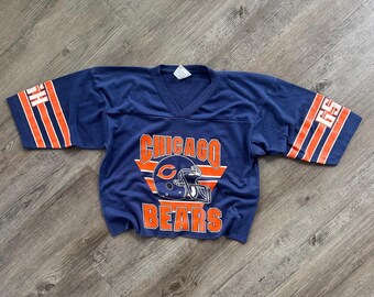 Camiseta corta raglán personalizada de fútbol americano de la NFL de los Chicago Bears de los años 90, talla mediana