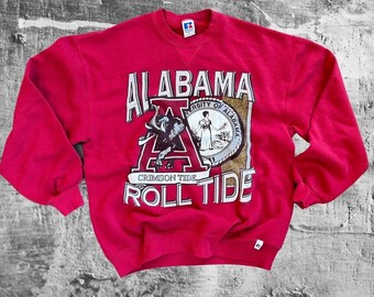 Vintage 90’s NCAA Alabama Crimson Tide University Rare Russell Athletic Crewneck Sweatshirt XL